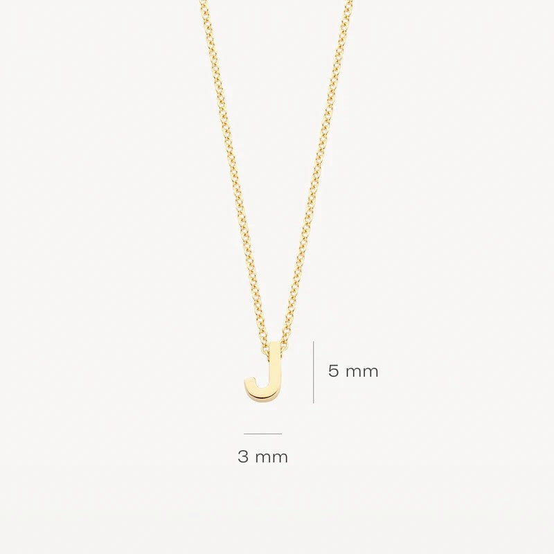 14k Geelgoud met letter J Collier 3155YGO