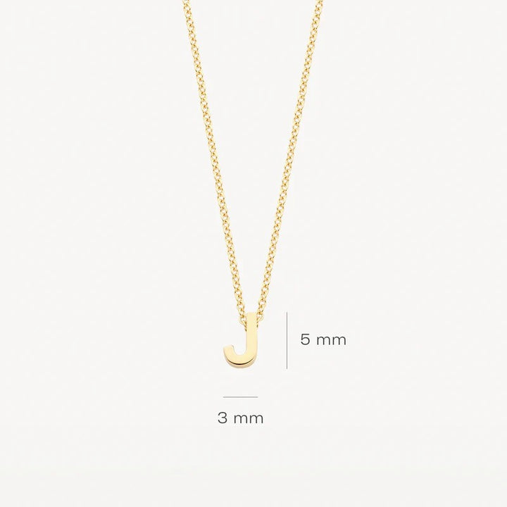 14k Geelgoud met letter J Collier 3155YGO