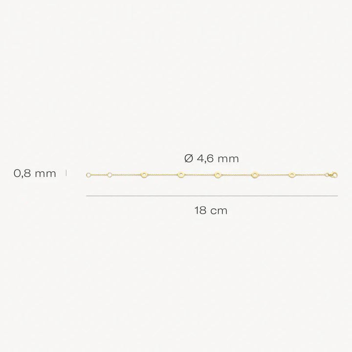 Armband 2201YGO - 14k Geelgoud