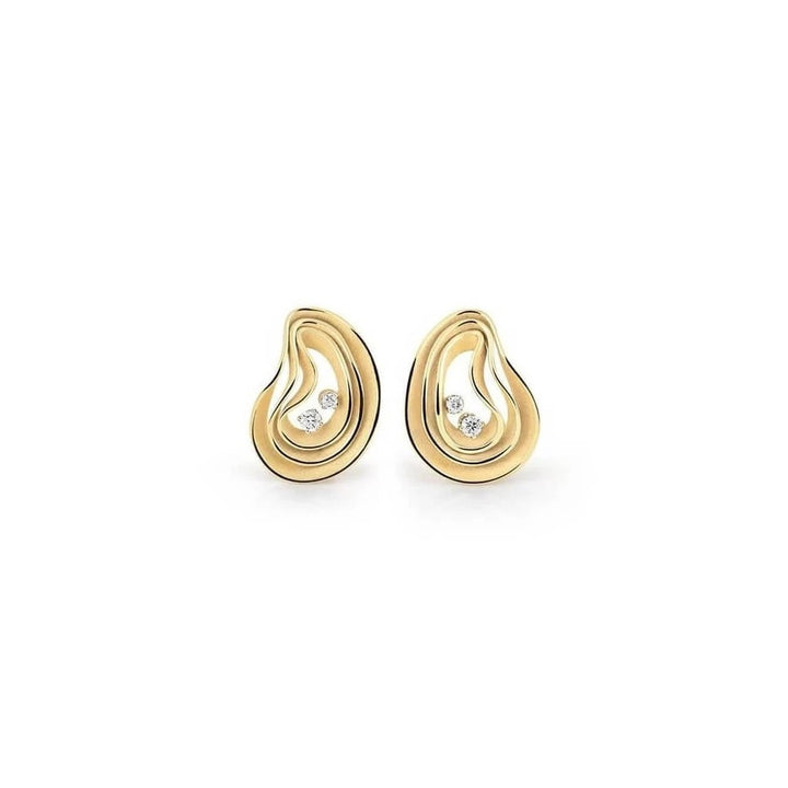 Cammilli Firenze Dune Atolli Oorbellen – 18Kt Yellow Sunrise Gold met Diamant – GOR3085U