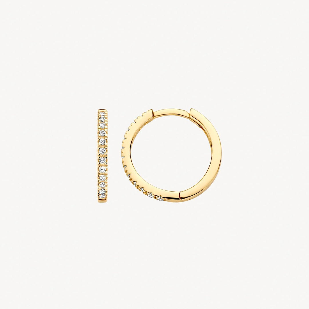 14 kt oorringen Blush zirkonia 7309YZI