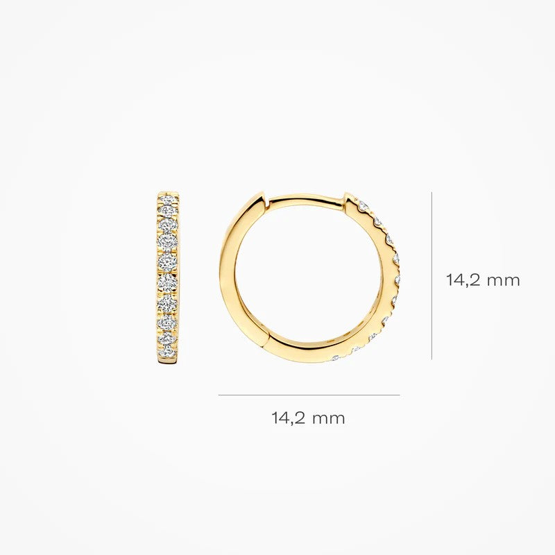 Blush Lab Diamonds geelgouden oorringen met diamant LG7012Y