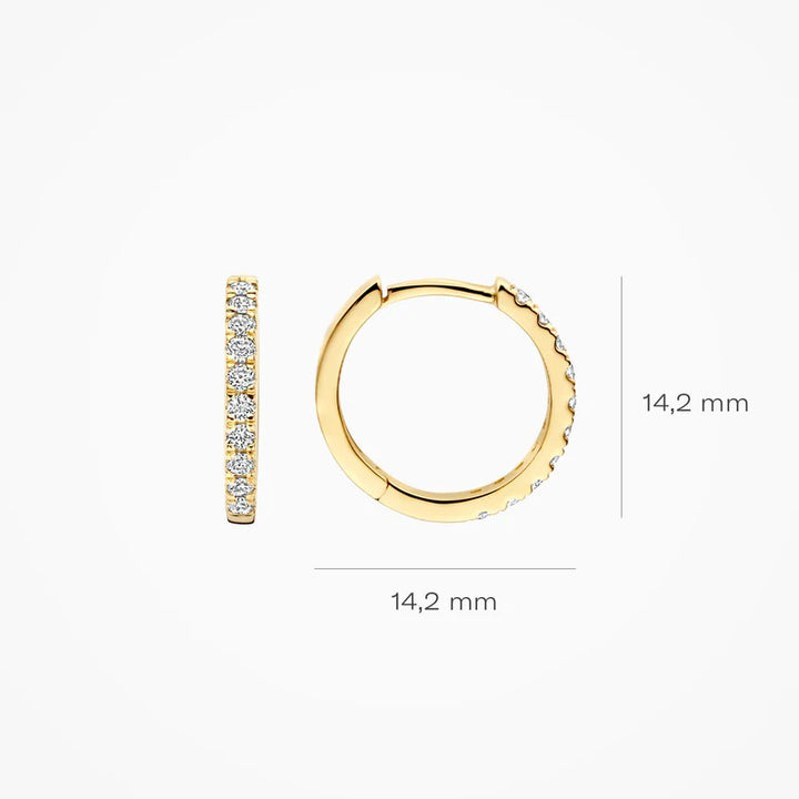 Blush Lab Diamonds geelgouden oorringen met diamant LG7012Y
