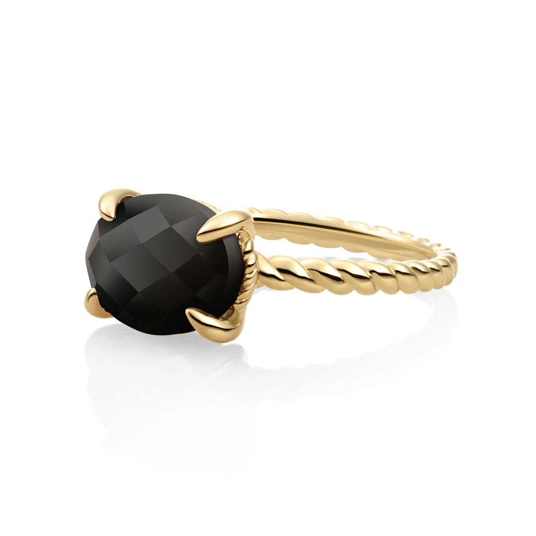 Twist Ring Onyx | 9 karaat SRIG03-G07-54