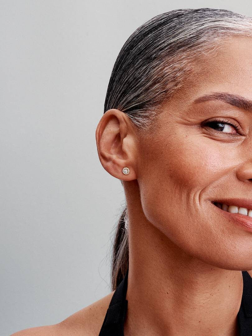 Pandora Ronde pavé halo-oorstekers 263019C01