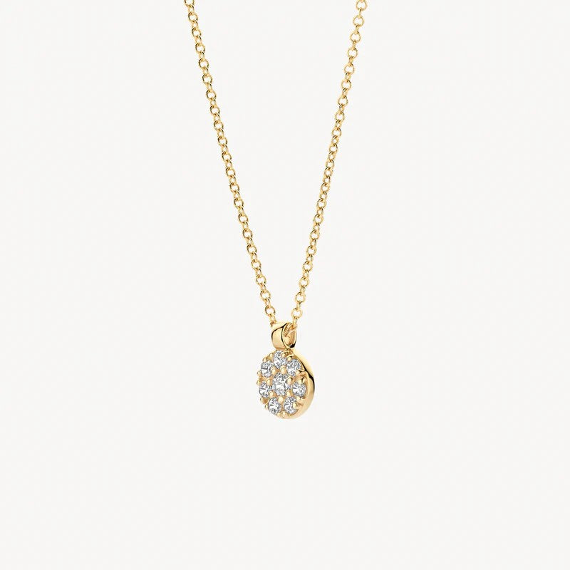 Blush 14k Geelgouden Collier met Pavé Zirkonia Hanger 3206YZI