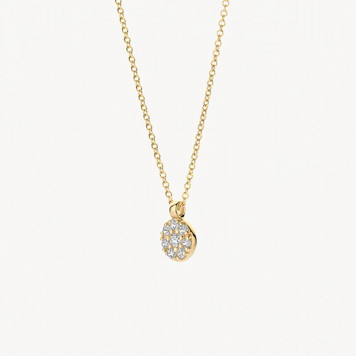 Blush 14k Geelgouden Collier met Pavé Zirkonia Hanger 3206YZI