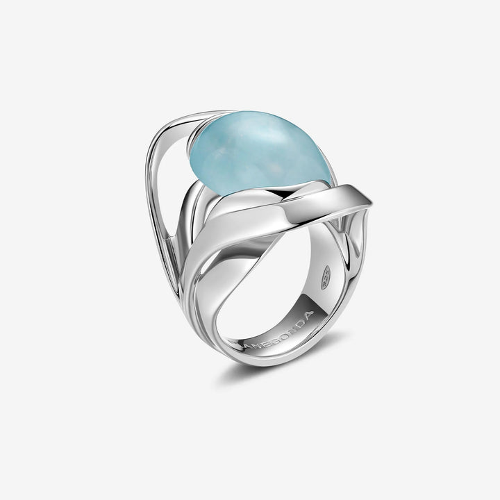 Pianegonda Scripta ring PSC38A met melkwitte aquamarijn