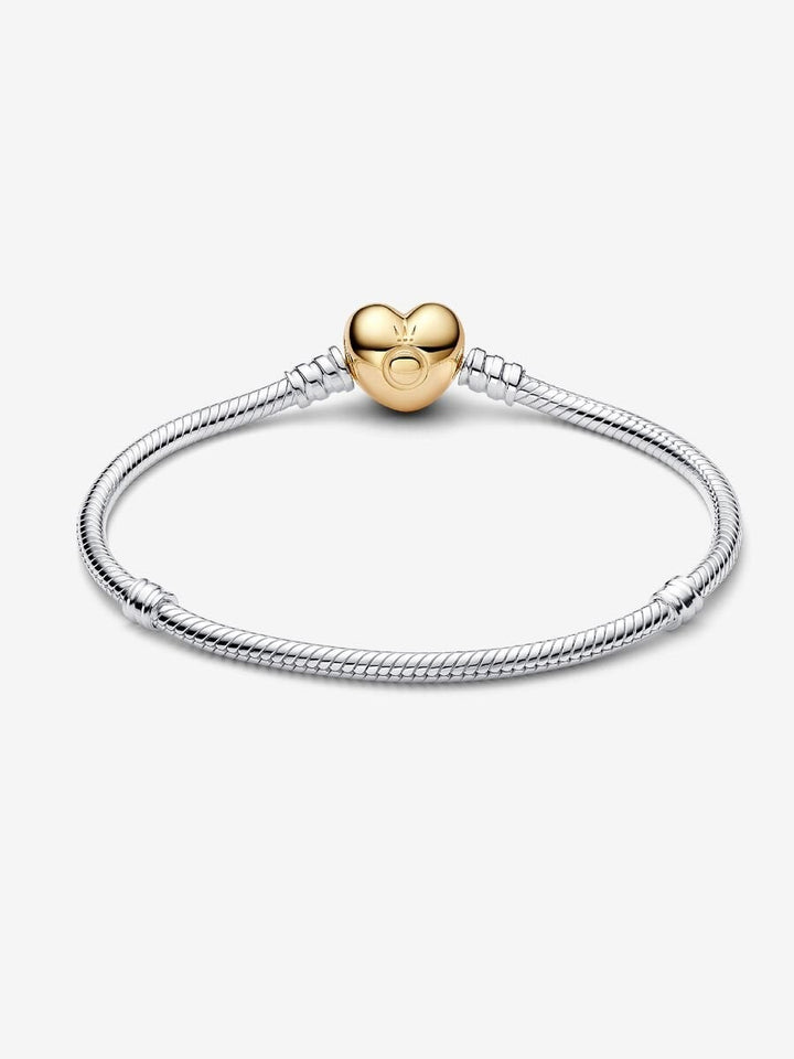 Pandora Moments Snake Chain-armband met hartsluiting 568707C00-19