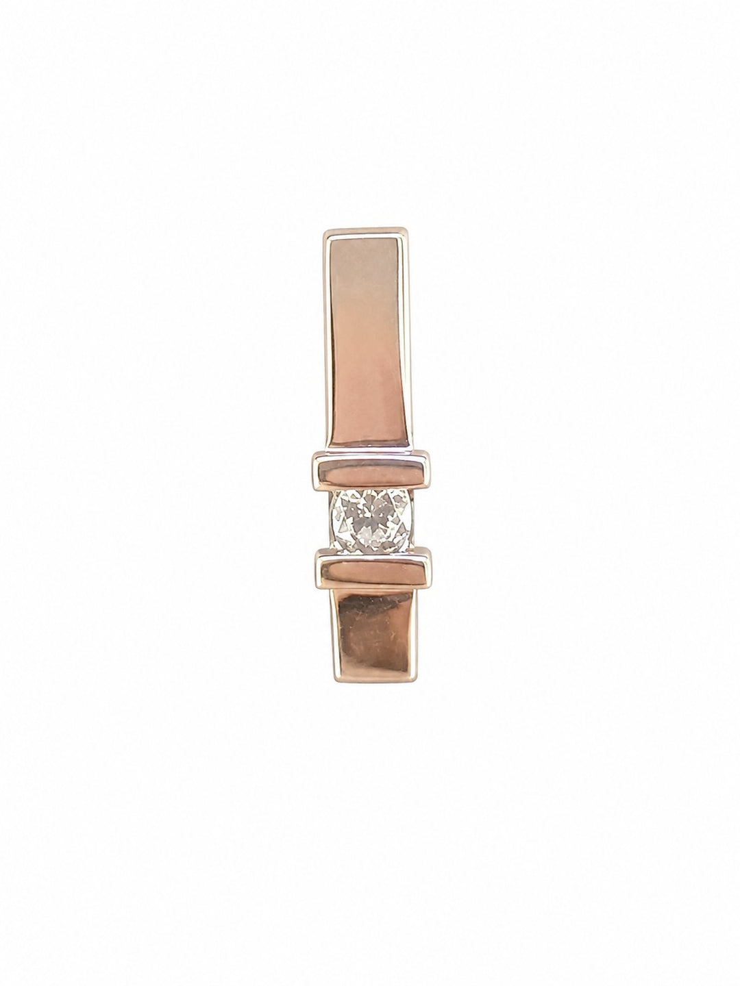 14 kt witgouden hanger Jeunesse strak model diamant