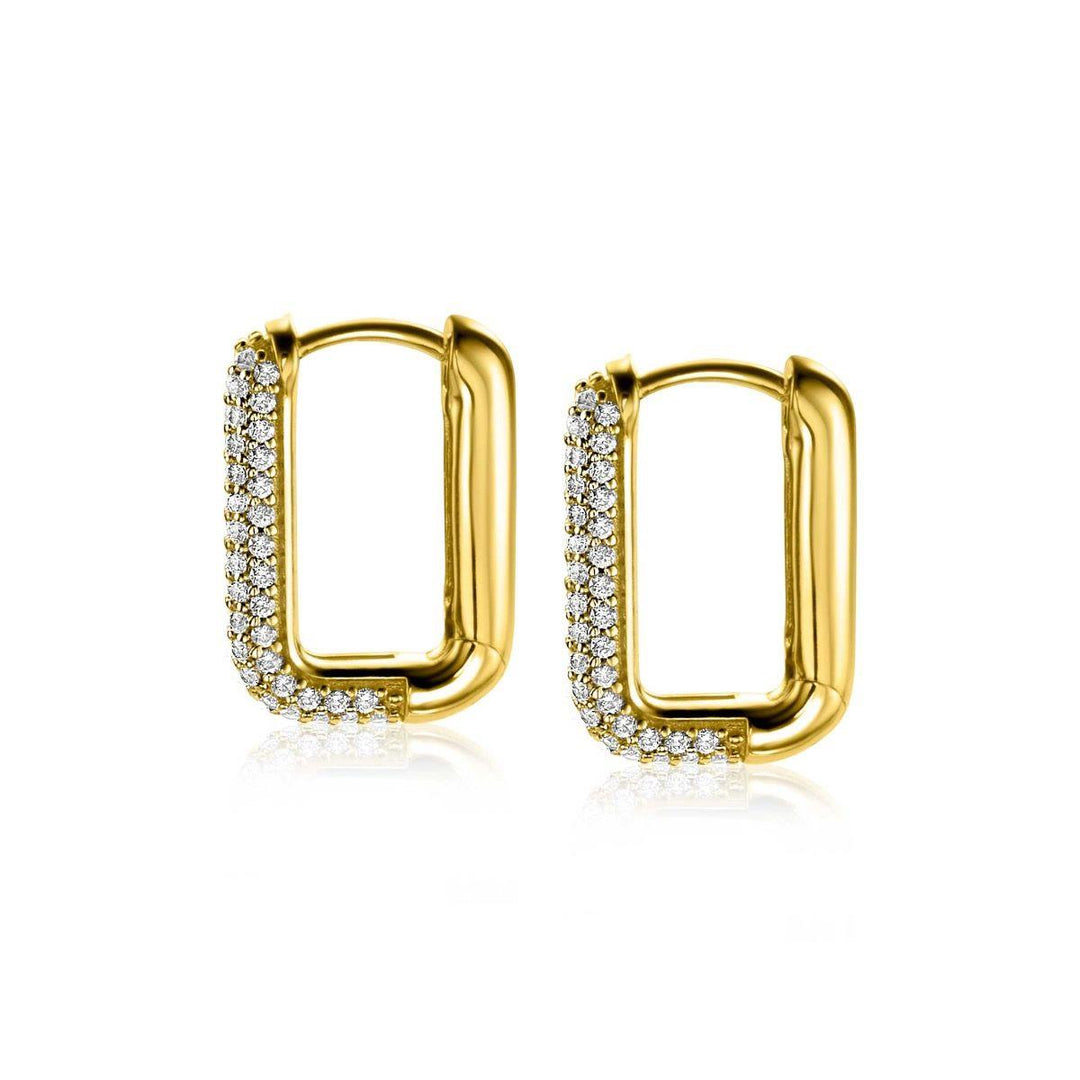 ZINZI gold plated zilveren luxe oorringen ZIO2223Y