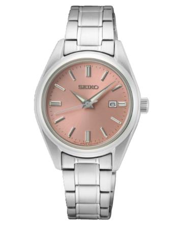 Seiko SUR529P1 dameshorloge met roze wijzerplaat en saffierglas