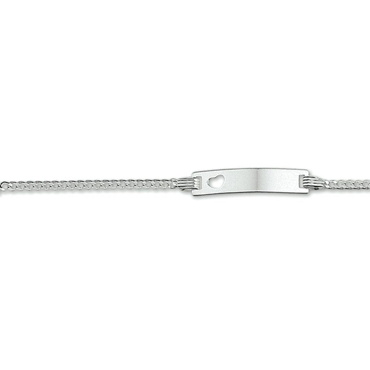 Zilveren graveerarmband gourmet plaat 4,8 mm13- 15 cm