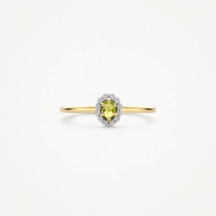 Blush Jewels 14 Karaat Geelgouden Ring met Peridoot en Zirkonia 1258YGP