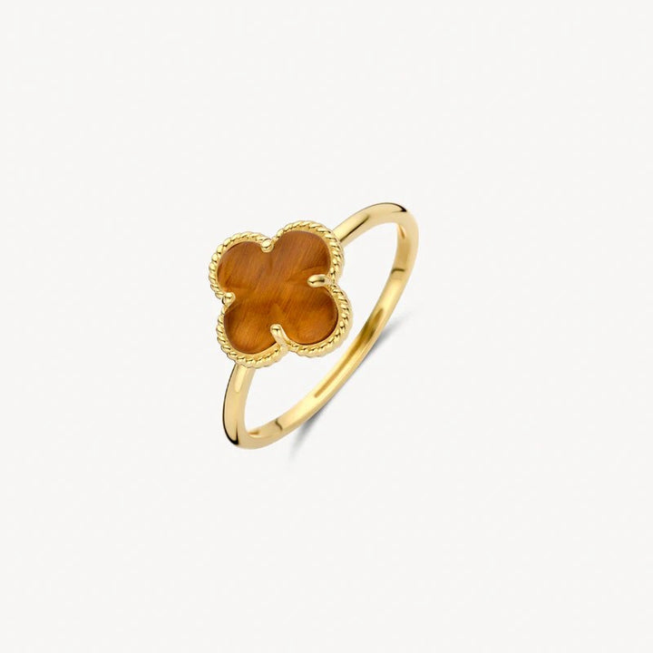 Blush Ring 14 kt Blush ring met Tijgeroog en Bergkristal – 1269YTQ
