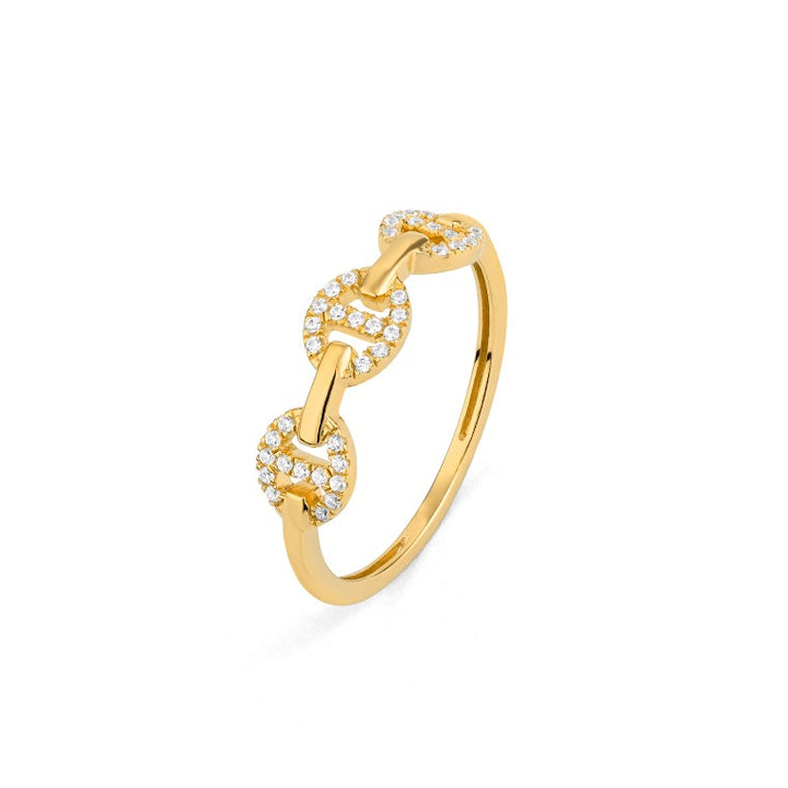 14 Karaat Geelgouden Diamantring 0.12 ct G/SI R0140T63