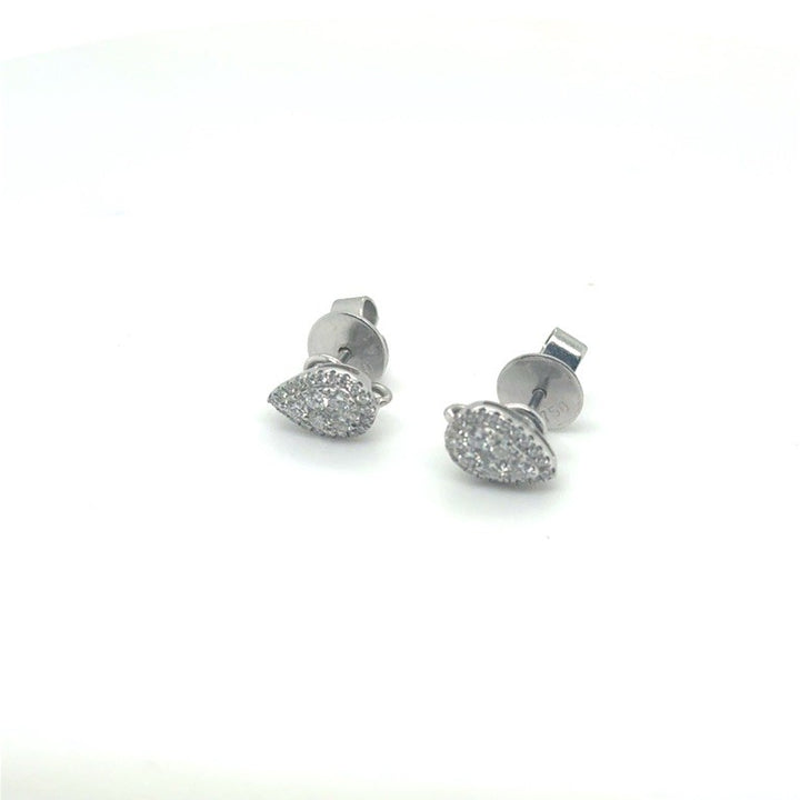 18 kt Witgouden Oorstekers met Diamant – Totaal 0,39 ct