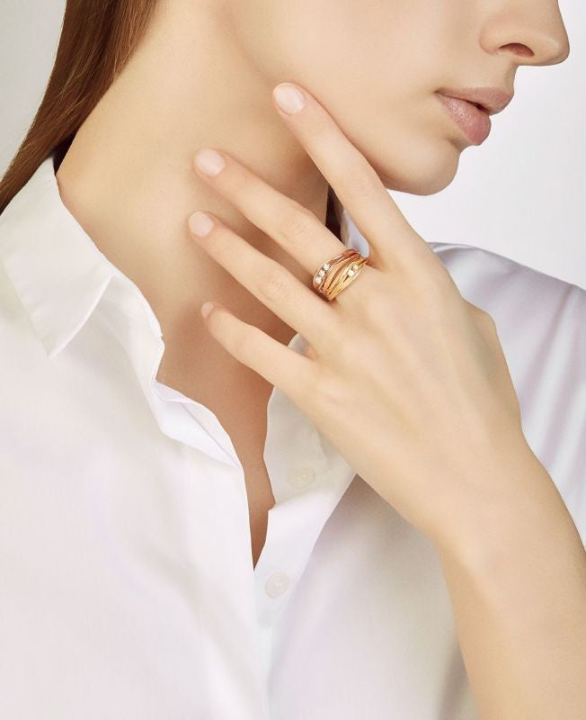 Annamaria Cammilli Dune Stacking Ring – Yellow Sunrise Gold – 0.15 ct Diamant