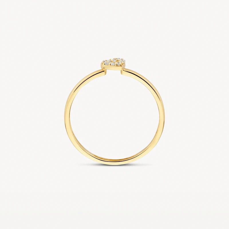 Ring 1231YZI - 14k Geelgoud met zirkonia maat 54