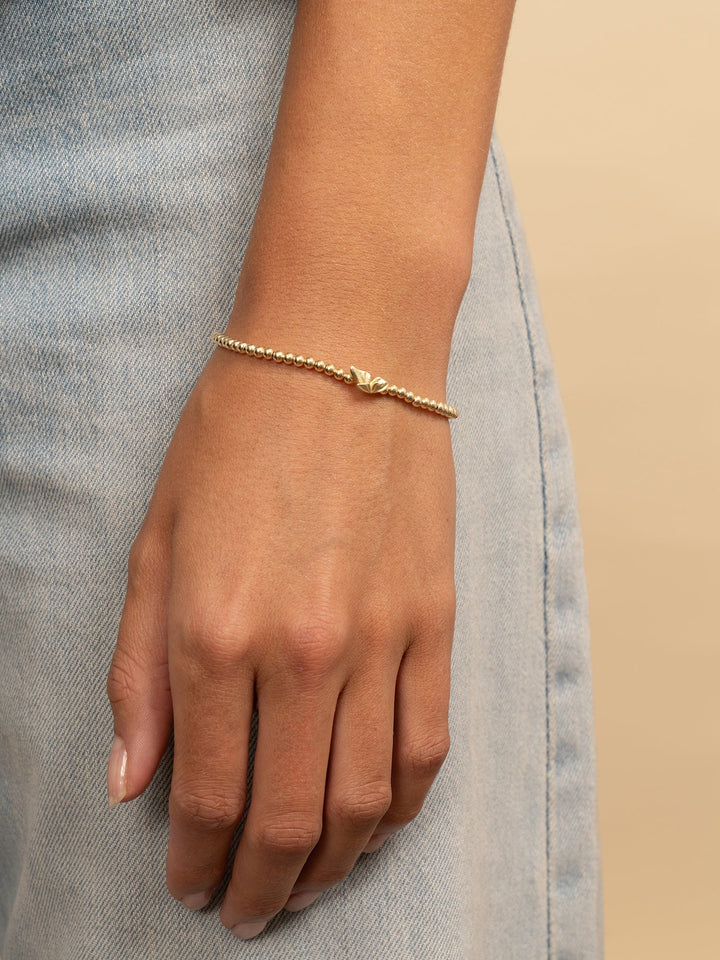 Sparkling Jewels Butterfly Armband Gold Plated – SB-G-3MM-BF