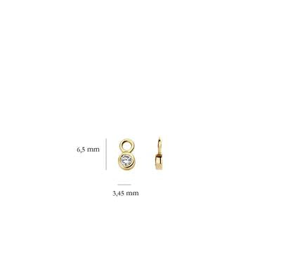 Oorbedels 9058YZI - 14k Geelgoud met Zirkonia