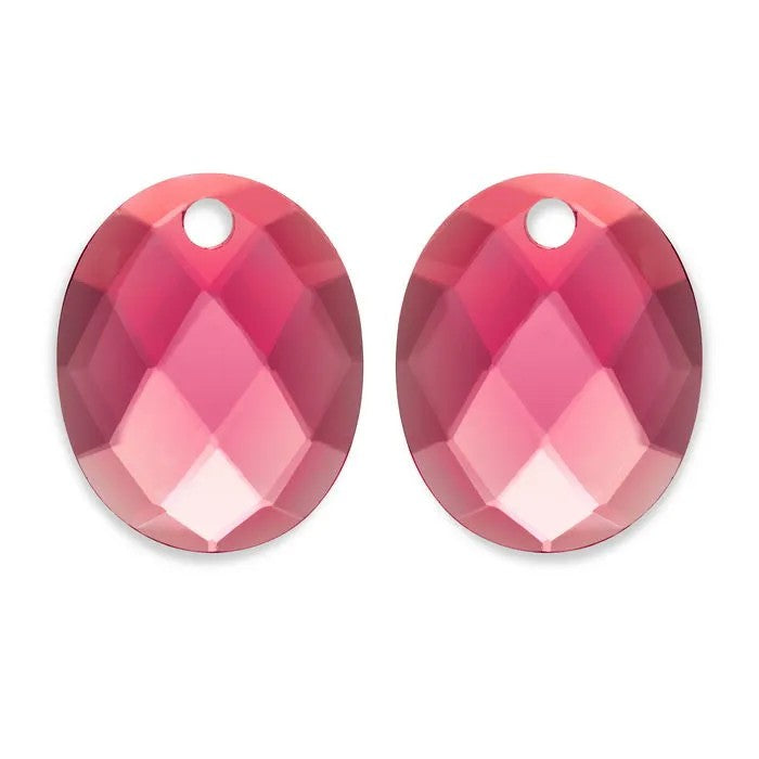 Earstones | Large Oval - cherry quartz EAGEM54-RO