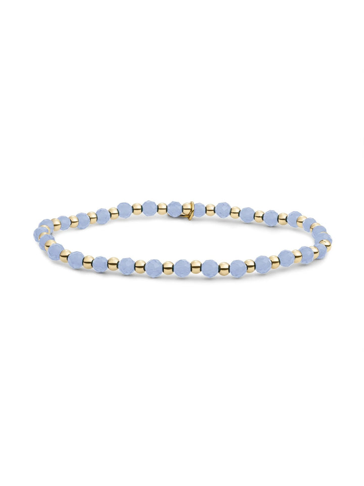 Sparkling Jewels Interstellar Armband Milky Blue Jade Gold Plated – SBG-GEM68-3MM-MIX