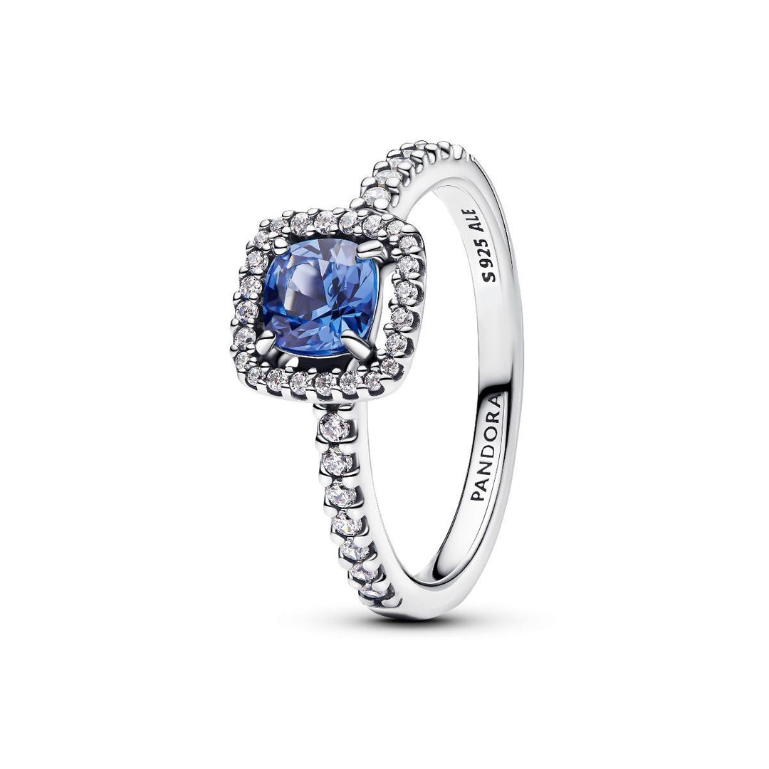 Pandora 193555C01 - Sparkling Square Blue - Ring