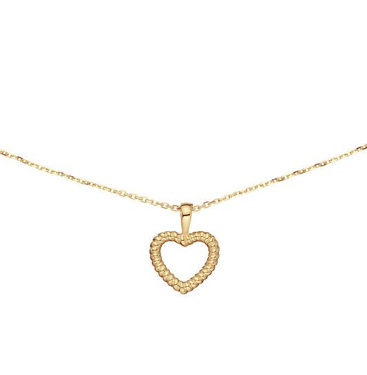 Collier - Hart - Anker - Goud - 45cm