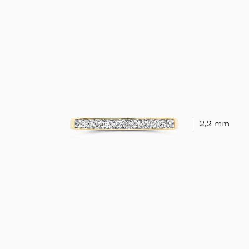 14 Karaat Geelgouden Ring met Lab Grown Diamanten 0.22 ct