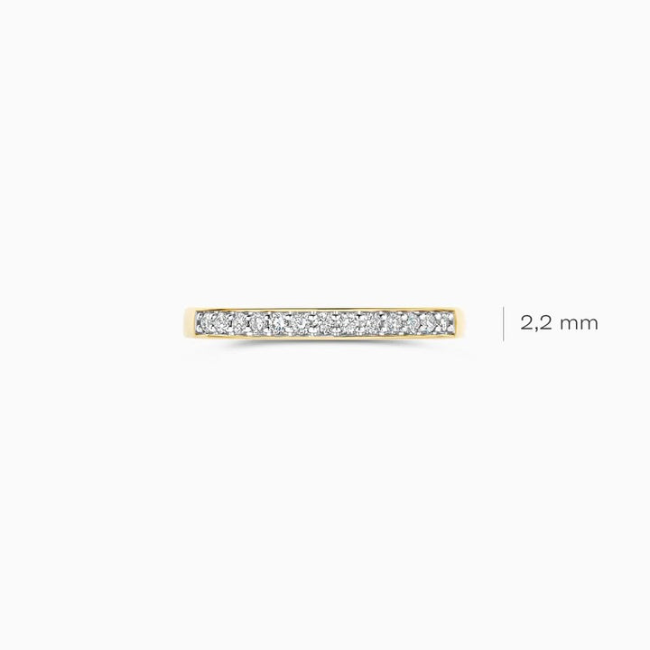 14 Karaat Geelgouden Ring met Lab Grown Diamanten 0.22 ct