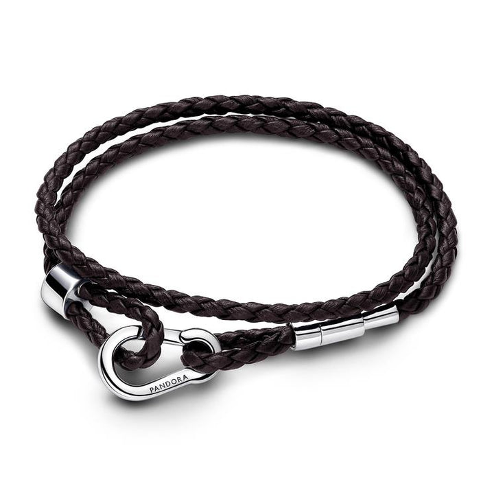 Pandora  Double leather bracelet brown 593338C01-D2
