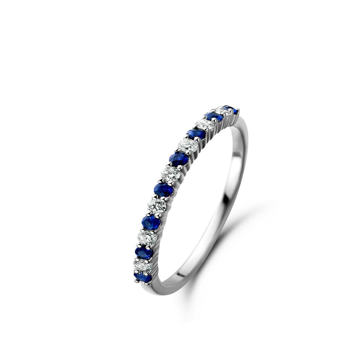 Ring met saffier en diamant 061655/SA