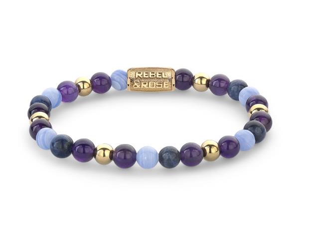 Rebel and Rose RR armband Are Violets Blue RR-60109-G-S
