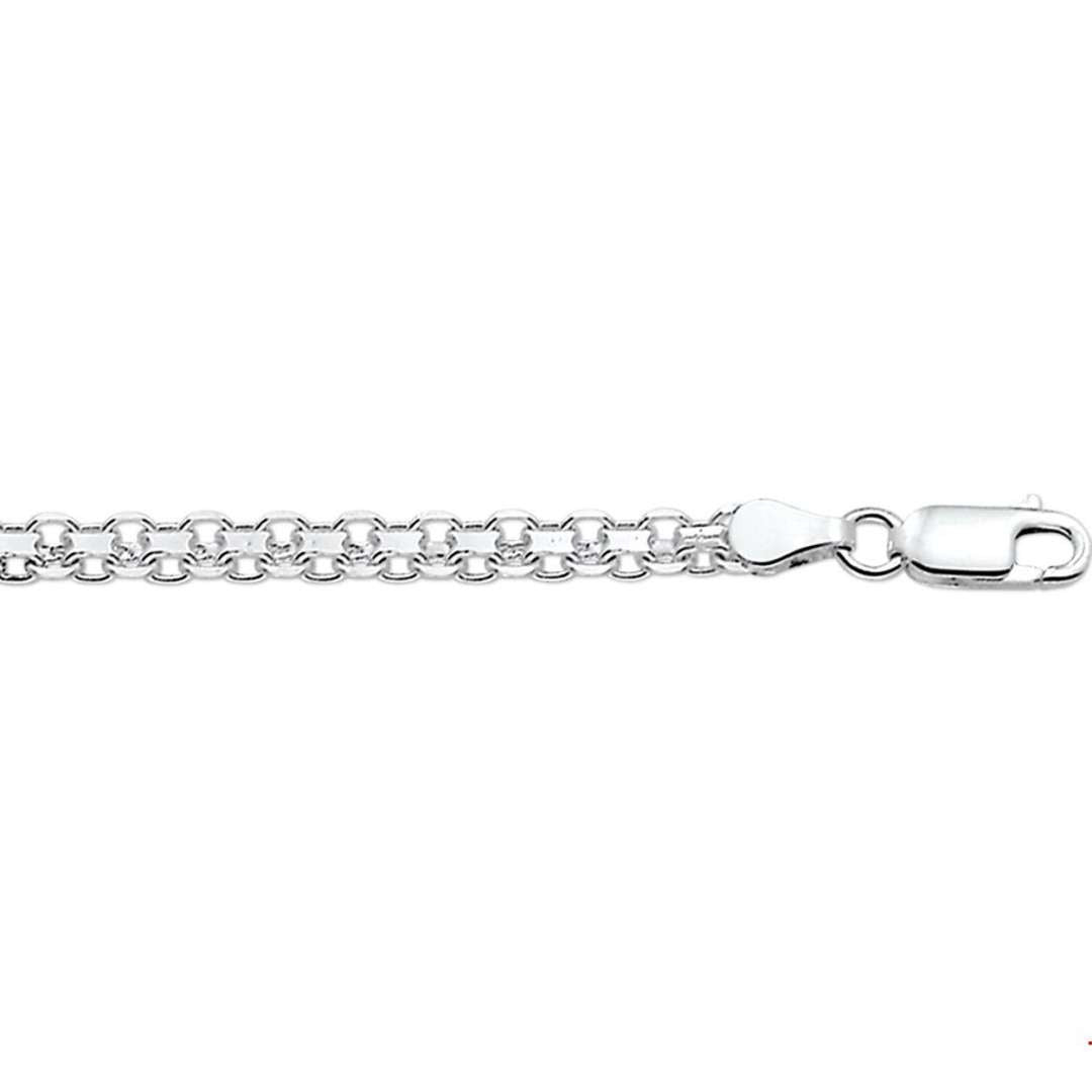 Zilveren Massieve Bismarck Armband 925 Zilver 5 mm – 19 cm