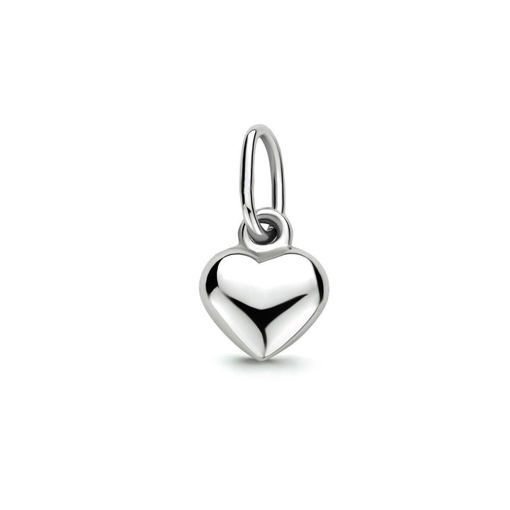14 kt witgouden hanger hart