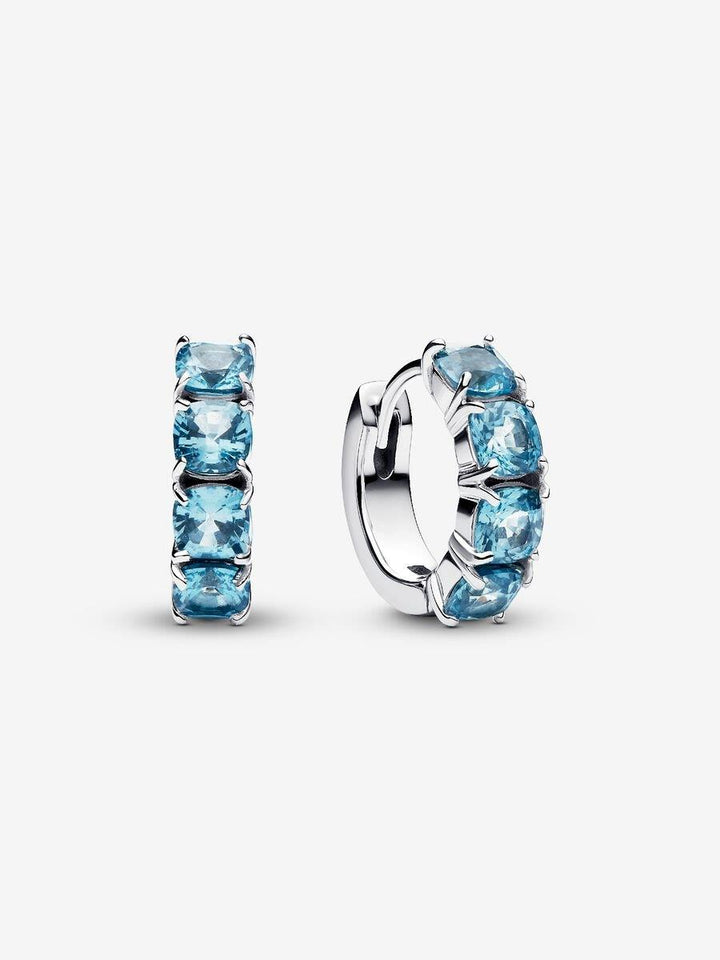 Pandora Timeless 293851C01 oorringen zilver met blauwe man made krista