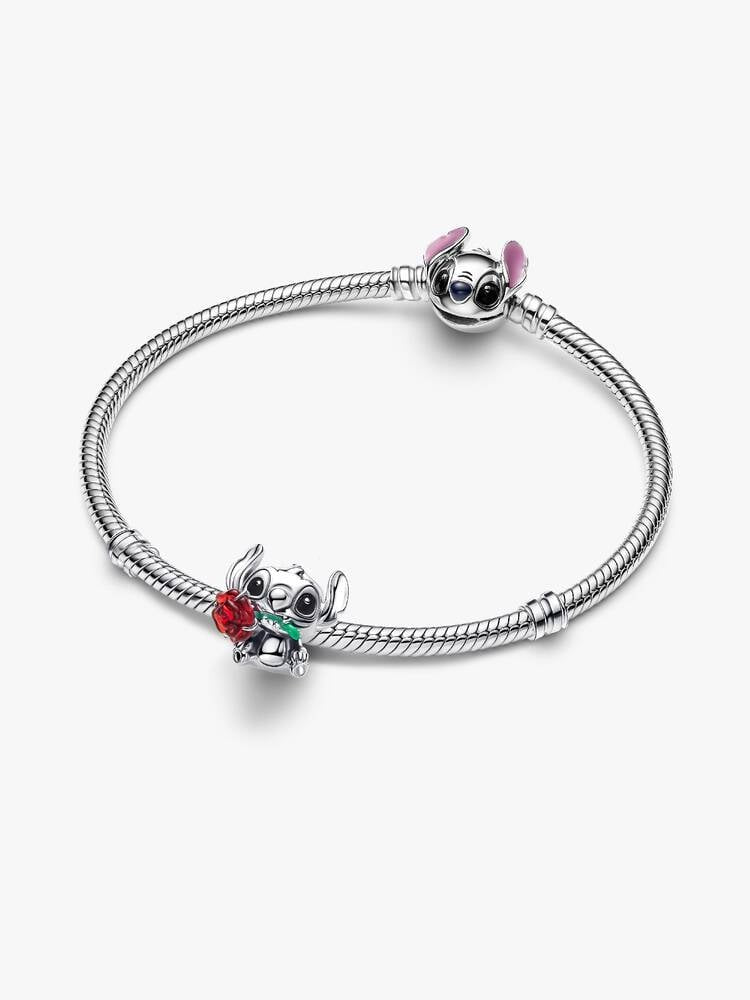 Disney Stitch Muranoglazen Bedel – Sterling Zilver 794378C01