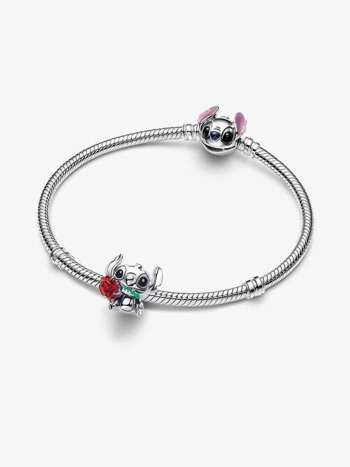 Disney Stitch Muranoglazen Bedel – Sterling Zilver 794378C01