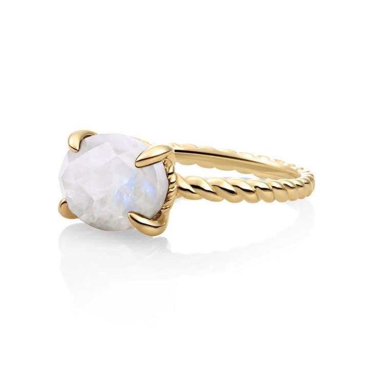 Twist Ring Moonstone | 9 karaat SRIG03-G54