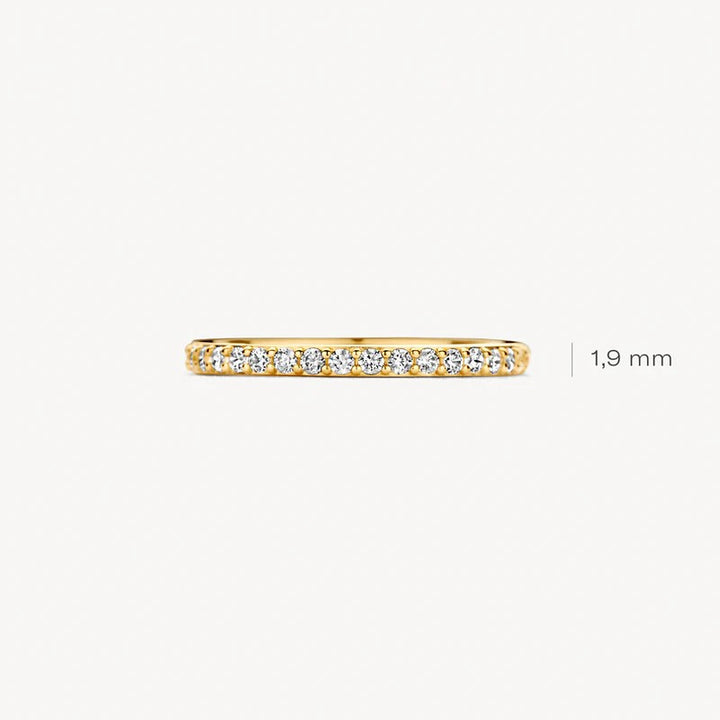 14k Geelgouden Ring met Pavé-Zirkonia – 1244YZI