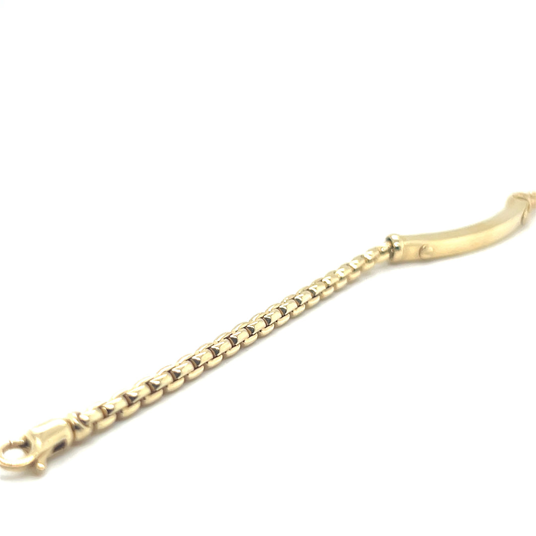 14 kt geelgouden plaatarmband "schroef" Luxe 1473A