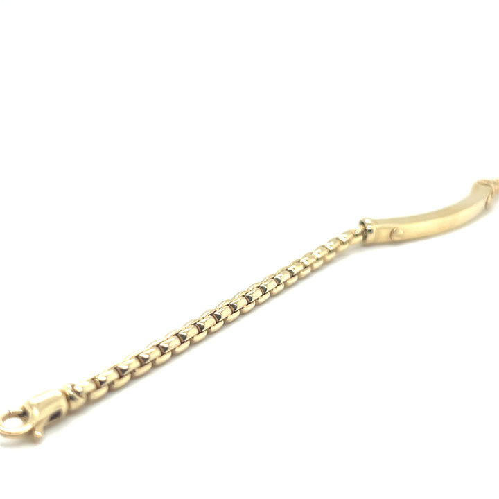 14 kt geelgouden plaatarmband "schroef" Luxe 1473A