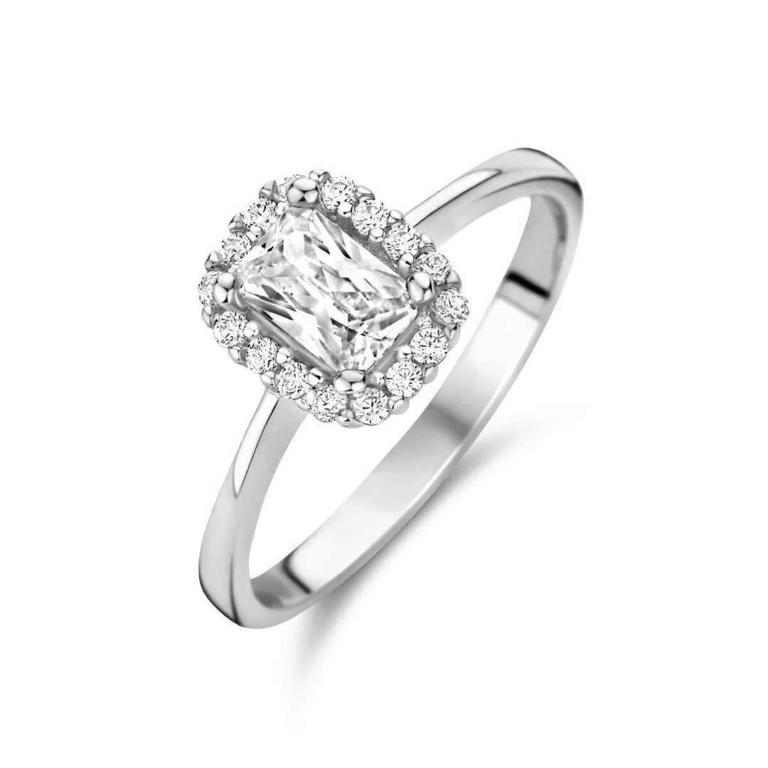 Zilveren Ring met Zirkonia Halo – 13.37187