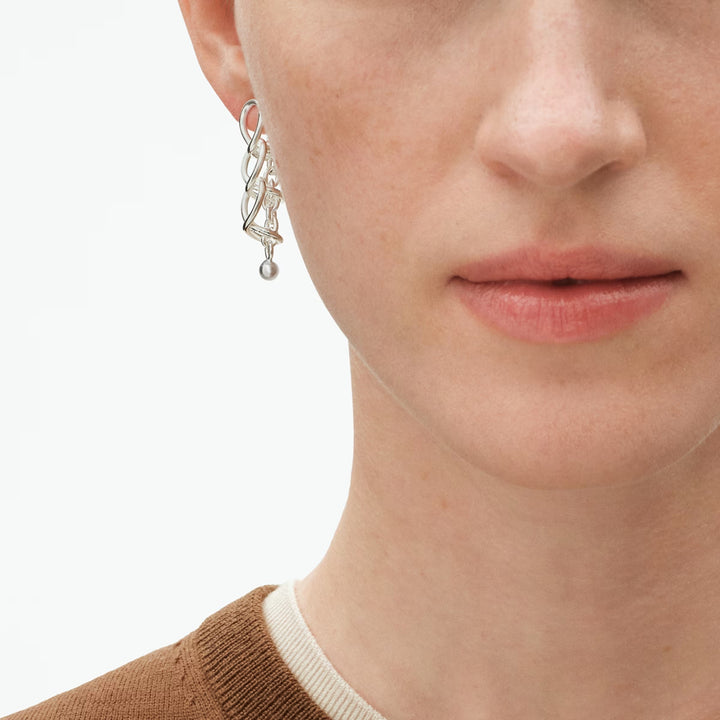 Georg Jensen - Weft Earring 663A Silver 3 Links
