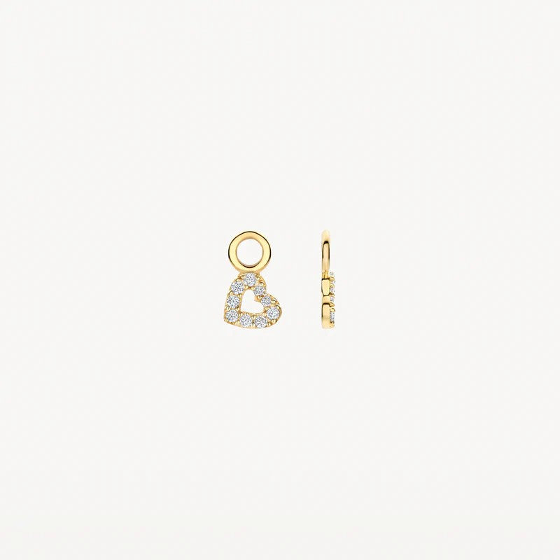 Blush 14k Geelgouden Hartvormige Oorbedels met Zirkonia 9098YZI