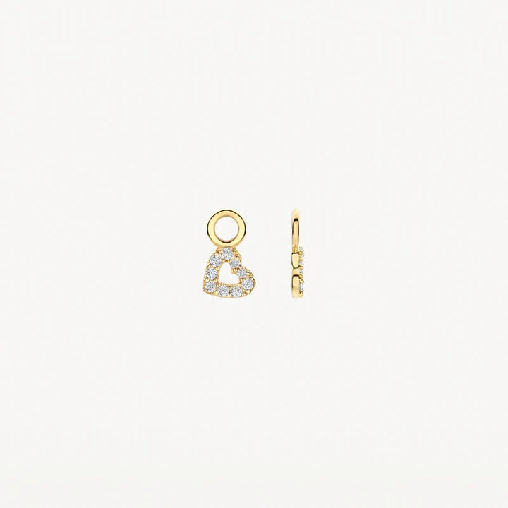 Blush 14k Geelgouden Hartvormige Oorbedels met Zirkonia 9098YZI