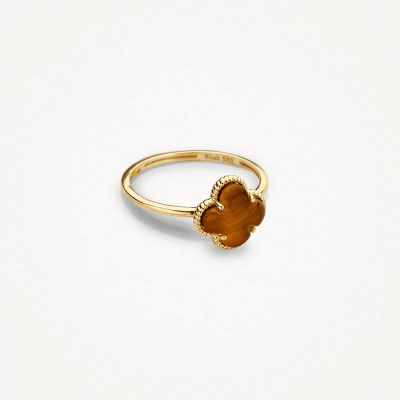 Blush Ring 14 kt Blush ring met Tijgeroog en Bergkristal – 1269YTQ