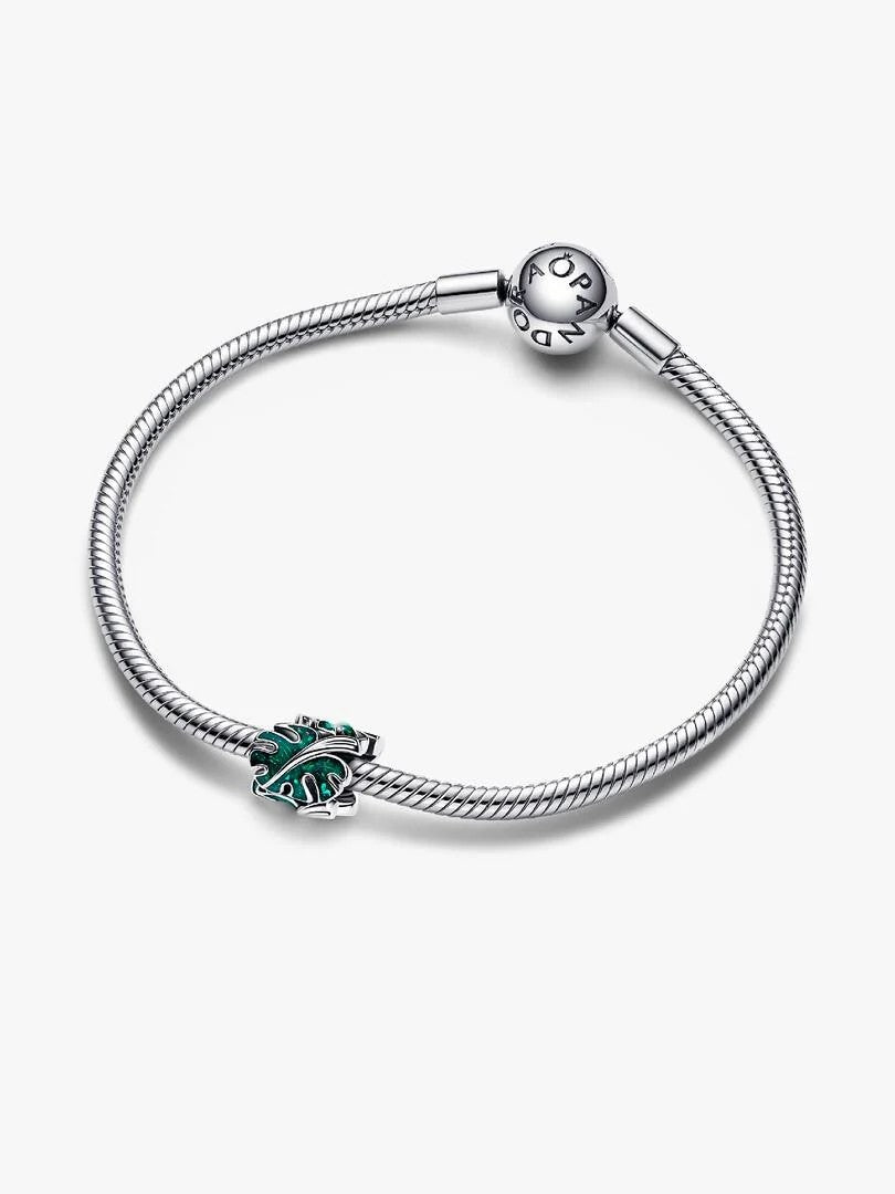 Green Monstera Leaves Charm 793332C01