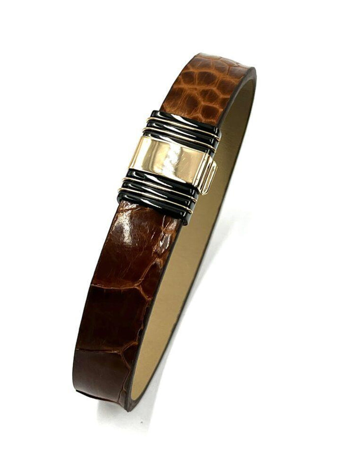 18 kt rose goud en stalen armband Struisvogel LIMI